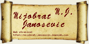 Mijobrat Janošević vizit kartica